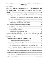 Kế toán tập hợp chi phí sản xuất và tính giá thành sản phẩm tại Công ty TNHH Bảo Lâm