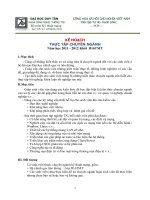 Kế hoạch thực tập chuyên ngành