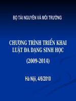 Chương trình triển khai Luật đa dạng sinh học