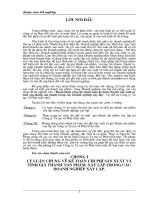 Hoàn thiện công tác hạch toán kế toán chi phí sản xuất và tính giá thành sản phẩm trong các Doanh nghiệp xây lắp tại Công ty Tu tạo và Phát triển nhà