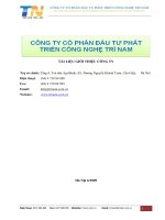 Giới thiệu công ty cổ phần đầu tư phát triển công nghệ trí nam