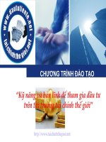 Kỹ năng và bản lĩnh để tham gia đầu tư trên thị trường tài chính thế giới