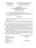 Quyết định Phê duyệt Đề án sắp xếp các cơ quan chuyên môn thuộc UBND tỉnh Bình phước