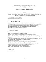 Giải pháp phát triển thị trường hàng hoá và dịch vụ trong tkqđ lên cnxh ở việt nam