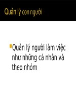 Bài giảng quản lý con người làm việc như những cá nhân và theo nhóm