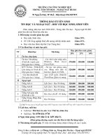 Thông báo tuyển sinh tin học và ngoại ngữ- đối với học sinh, sinh viên