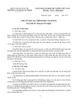 Chuẩn đầu ra trình độ cao đẳng ngành sư phạm tin học