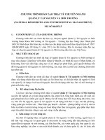 Chuong trinh DT Thac sy QLTN va MT(1)