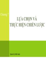 Quản trị chiến lược - Chương 7
