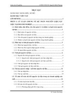 Hoàn thiện công tác kế toán nguyên vật liệu tại Công ty cổ phần Thực Phẩm Minh Dương