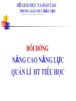 Bồi dưỡng nâng cao năng lực quản lí Hiệu trưởng tiểu học