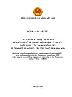Dự thảo quy chuẩn kỹ thuật quốc gia về phô tần số và tương thích điện từ đối với theiets bị truyền thanh không dây