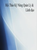 Hội thảo kỹ năng quản lý và lãnh đạo