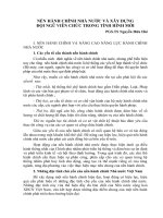 Nền hành chính nhà nước và xây dựng đội ngũ viên chức trong tình hình mới