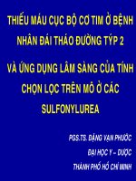 Thiếu máu cục bộ cơ tim ở bệnh nhân đái tháo đường týp 2 và ứng dụng lâm sàng của tính chọn lọc trên mô ở các sulfonylurea