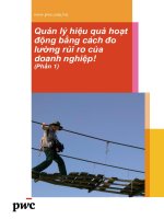 Quản lý hiệu quả hoạt động bằng cách đo lường rủi ro của doanh nghiệp