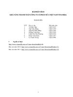 Phân tích khả năng thanh toán công ty cổ phần sữa việt nam vinamilk