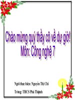 Môn công nghệ 7