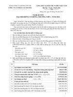 Biên bản họp cổ đông thường niên 2012 công ty cổ phần cầu đường