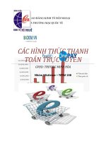 Các hình thức thanh toán trực tuyến