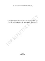 Tài liệu hướng dẫn giám sát quản lý rủi ro thanh toán trong các giao dịch ngoại hối