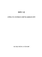 Điều lệ công ty cổ phần chứng khoán FPT