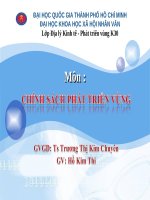 Bài giảng Chính sách phát triển vùng
