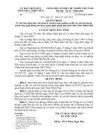 Quyết định Về việc ban hành Quy chế quản lý chuyên môn nghiệp vụ đối với cán bộ chuyên trách công nghệ thông tin tại cơ quan hành chính nhà nước tỉnh Thừa Thiên Huế