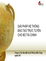 Giải pháp hệ thống đào tạo trực tuyến cho bộ tài chính 