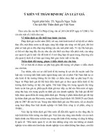 Ý kiến về thẩm định dự án luật giá