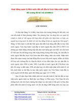 Hoạt động quản lý Nhà nước đối với đầu tư trực tiếp nước ngoài