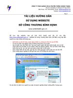 Tài liệu hướng dẫn sử dụng website sở công thương bình định