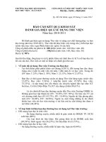 Báo cáo kết quả khảo sát