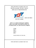 Mô tả quy trình phân tích mua vật liệu xây dựng công ty cổ phần đầu tư hưng thịnh