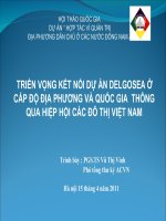 Triển vọng kết nối dự án DELGOSEA ở cấp độ địa phương và quốc gia thông qua hiệp hội các đô thị Việt nam