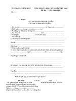 Tờ khai xin cấp thẻ ABTC