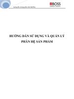 Phần mềm quản lý phân hệ sản phẩm