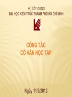 Công tác cố vấn học tập