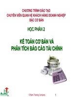 kế toán cơ bản và phân tích báo cáo tài chính