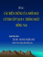 Các biến chứng của nhồi máu cơ tim cấp tại Bệnh viện Thống Nhất