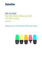 Bản tin thuế: Cập nhật nhanh những quy định mới nhất về thuế