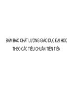 Đảm bảo chất lượng giáo dục đại học theo các tiêu chuẩn tiên tiến