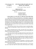 16 /BC-VP: BÁO CÁO TUẦN Từ ngày 09/3/2012 đến ngày 15/3/2012