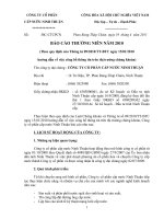 Báo cáo thường niên 2010 của công ty cổ phần cấp nước ninh thuận