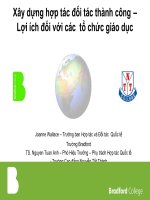 Xây dựng hợp tác đối tác thành công -Lợi ích đối với các tổ chức giáo dục