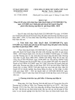 173/BC-UBND: BÁO CÁO Tổng kết 05 năm triển khai thực hiện Quyết định số 222/2005/QĐ-TTg ngày 15/9/2005 của Chính phủ phê duyệt Kế hoạch tổng thể phát triển thương mại điện tử  giai đoạn 2006 - 2010