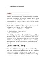 nhung cach trinh bay css