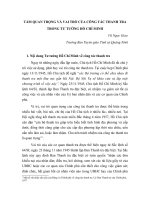 Tầm quan trọng và vai trò của công tác thanh tra trong tư tưởng hồ chí minh