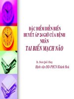 Đặc điểm diễn biến huyết áp 24 giờ của bệnh nhân tai biến mạch não