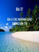 Địa lý các ngành giao thông vận tải